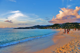 Grand Anse Beach and tropical coastline in Grenada